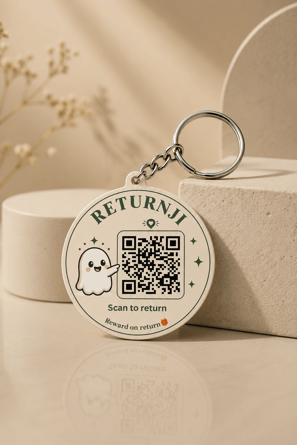Returnji QR Keychain