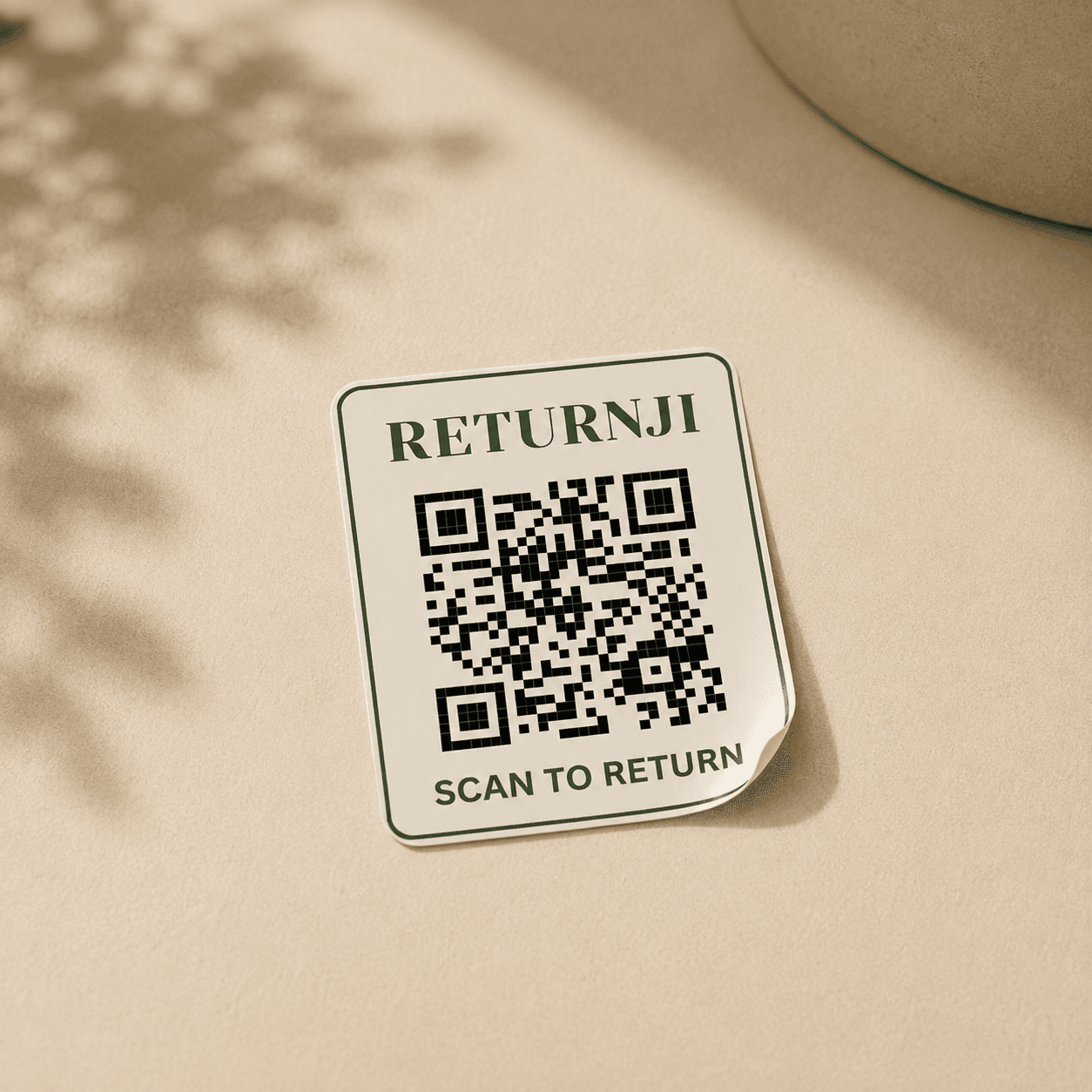 Returnji Small QR Sticker